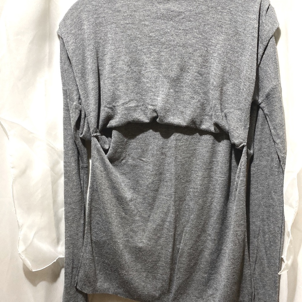 Mossimo Tunic Grey Side Split V-Neck Sweater Sz Xs - image 7